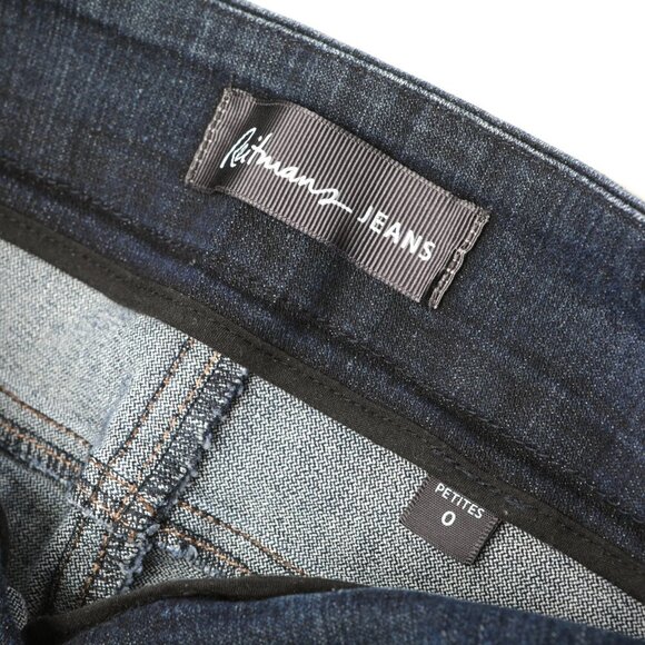 Reitmans Jeans Stretch Denim Capris Pull On Comfy Dark Wash Slit Hem Size 0 - Picture 4 of 8